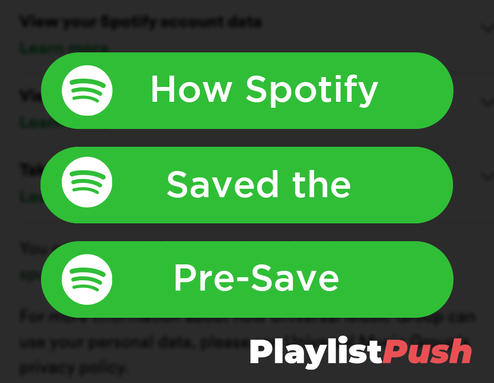 Comment Spotify a sauvé le pré-enregistrement