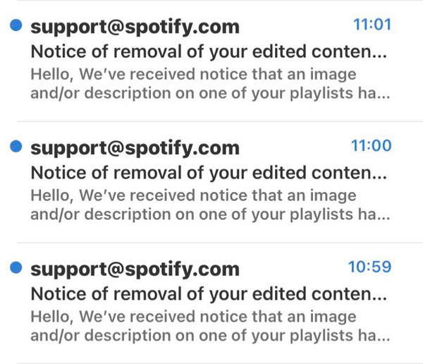 Spotify J'ai retiré mon titre et ma photo de couverture de Playlist ... Et maintenant ?