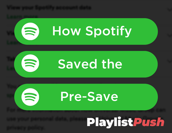 Comment Spotify a sauvé le pré-enregistrement